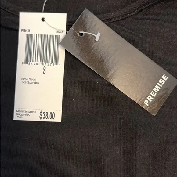 Premise Black Short Sleeve Crew Tee - Picture 6 of 6